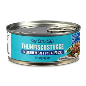 by Amazon Thunfischstücke in eigenem Saft und Aufguss, 145g (1er-Pack)